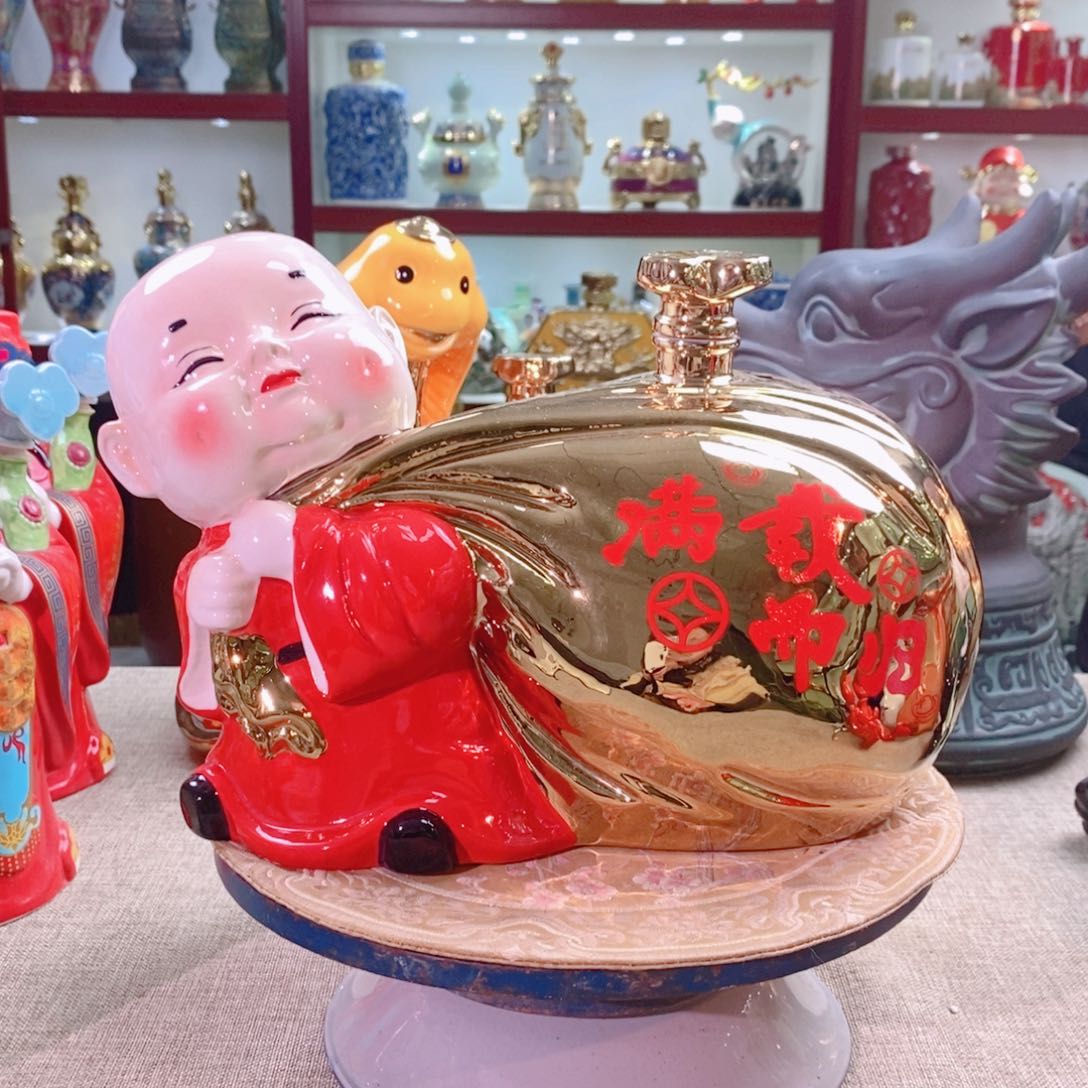 摆件景德镇垚晶陶瓷5斤满载而归