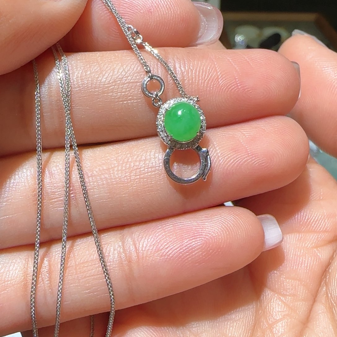 【闪购商品】翡翠颈饰18K金镶嵌缅甸