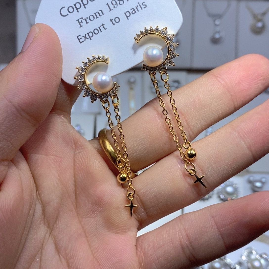 未镶嵌耳饰淡水珍珠