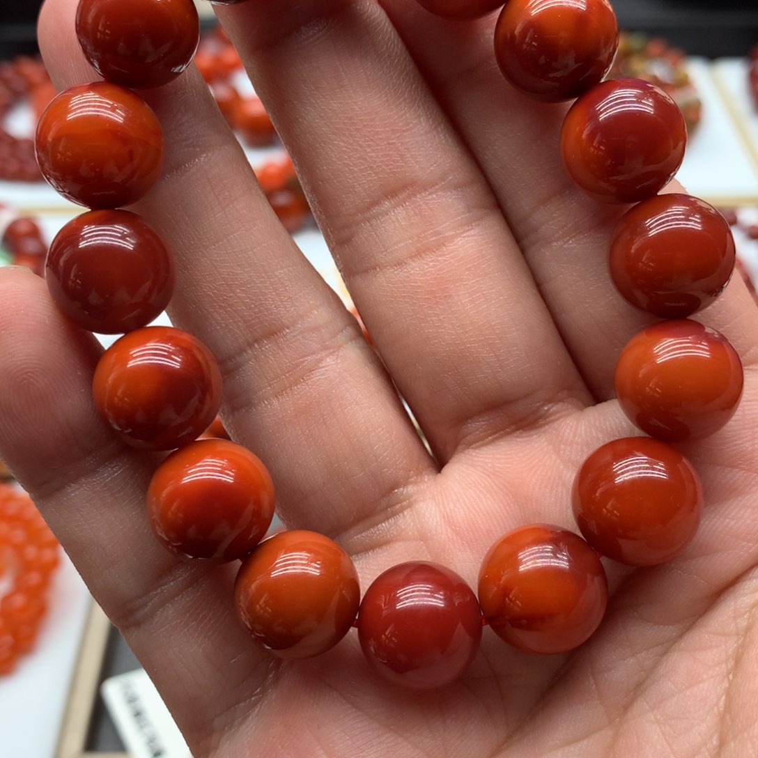 南红玛瑙手链未镶嵌