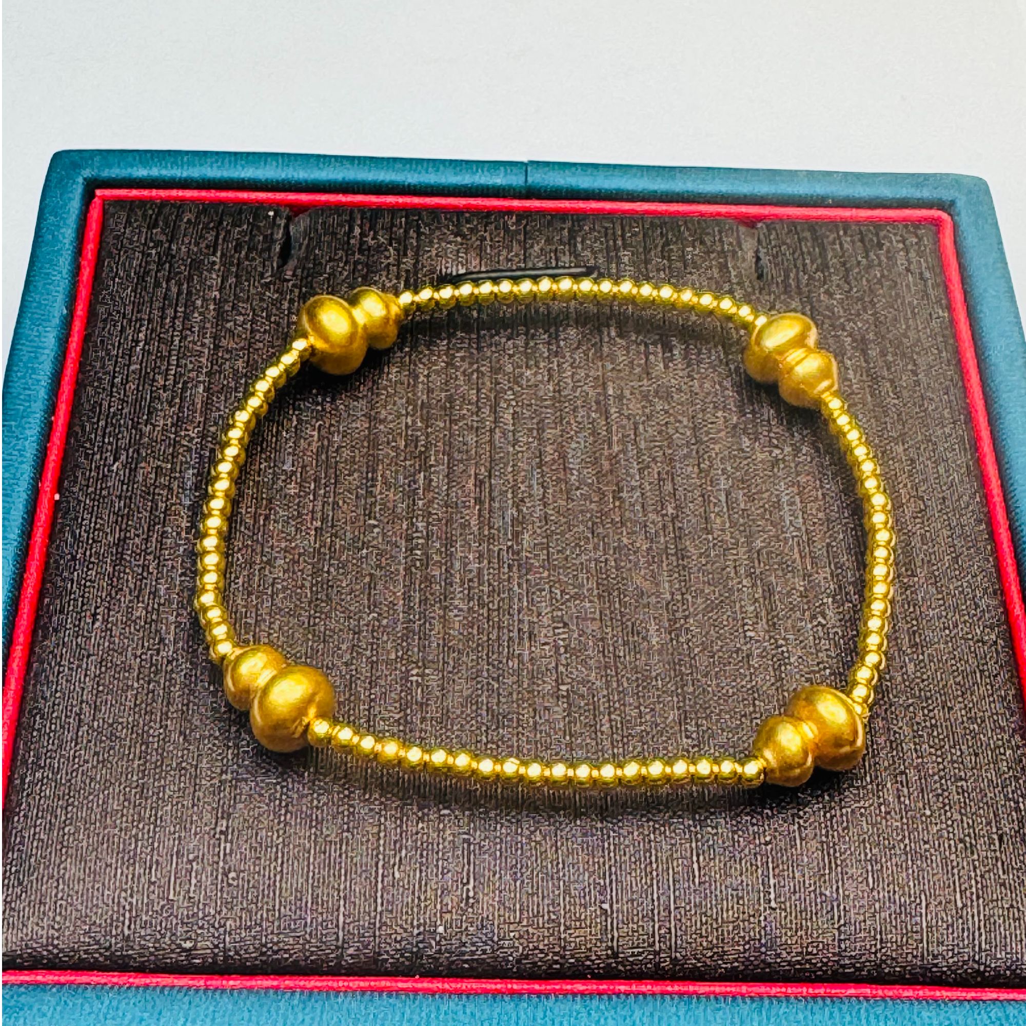 127#足金999葫芦时尚百搭精美手串（卡2金珠76颗）