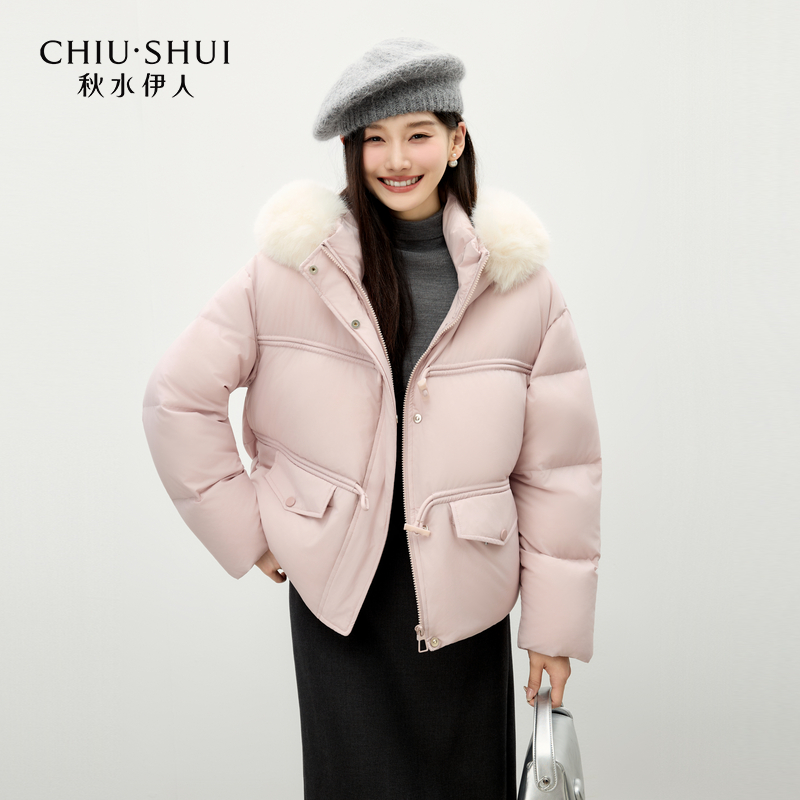 【力力淘】秋水伊人复古连帽羽绒服国风外套625409D150186