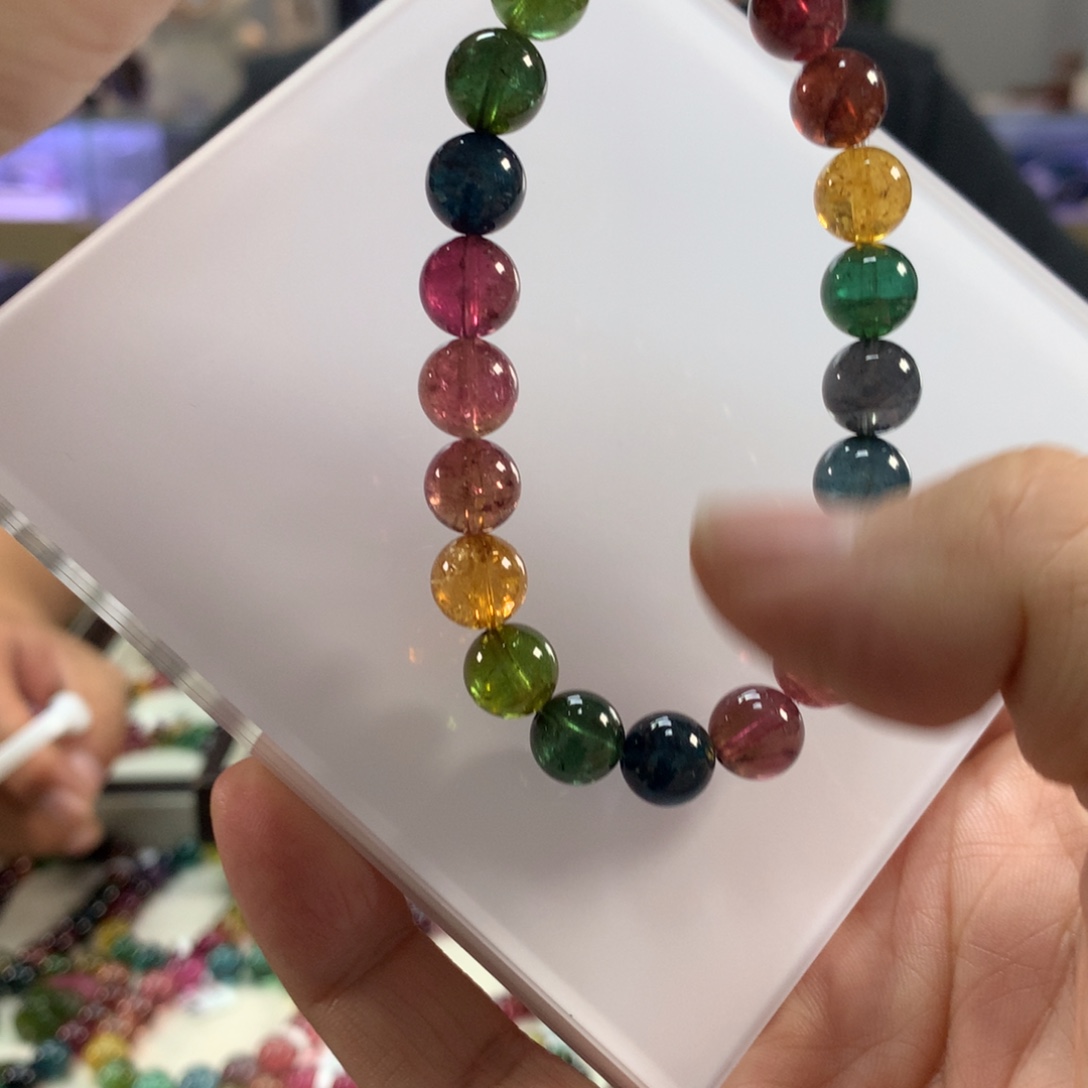 未镶嵌手链碧玺9左右