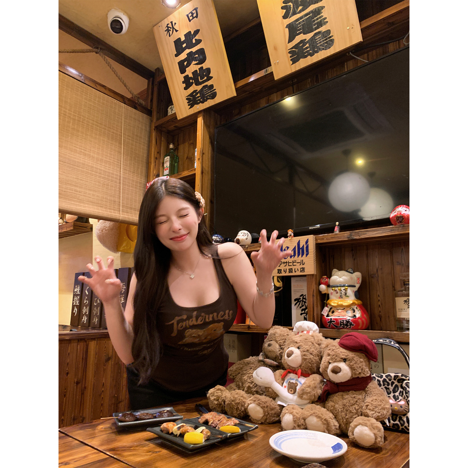 周白子 9/8 20:00pm 新品【软糖小熊】显瘦针织背心吊带女ZTVQ1737