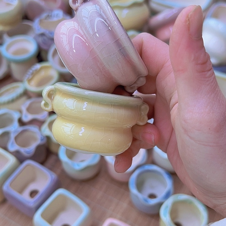 红陶陶瓷花盆当场满12包邮