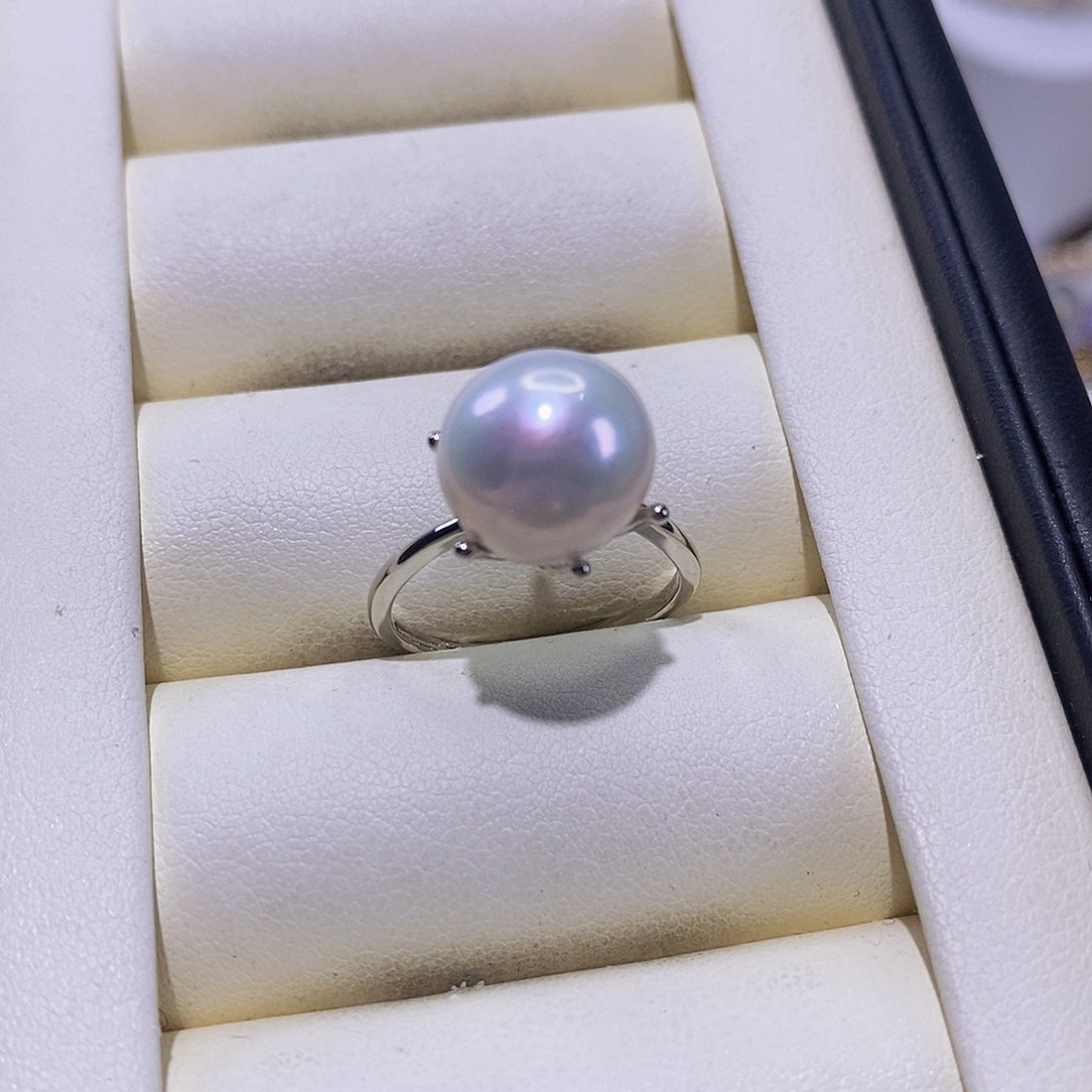 淡水珍珠戒指合金