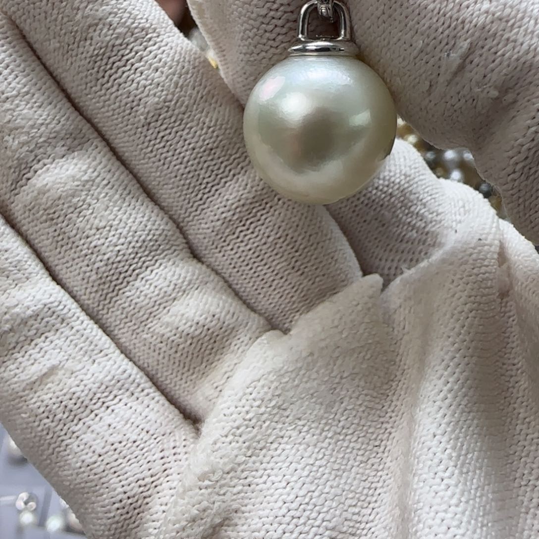 海水珍珠颈饰银S925镶嵌