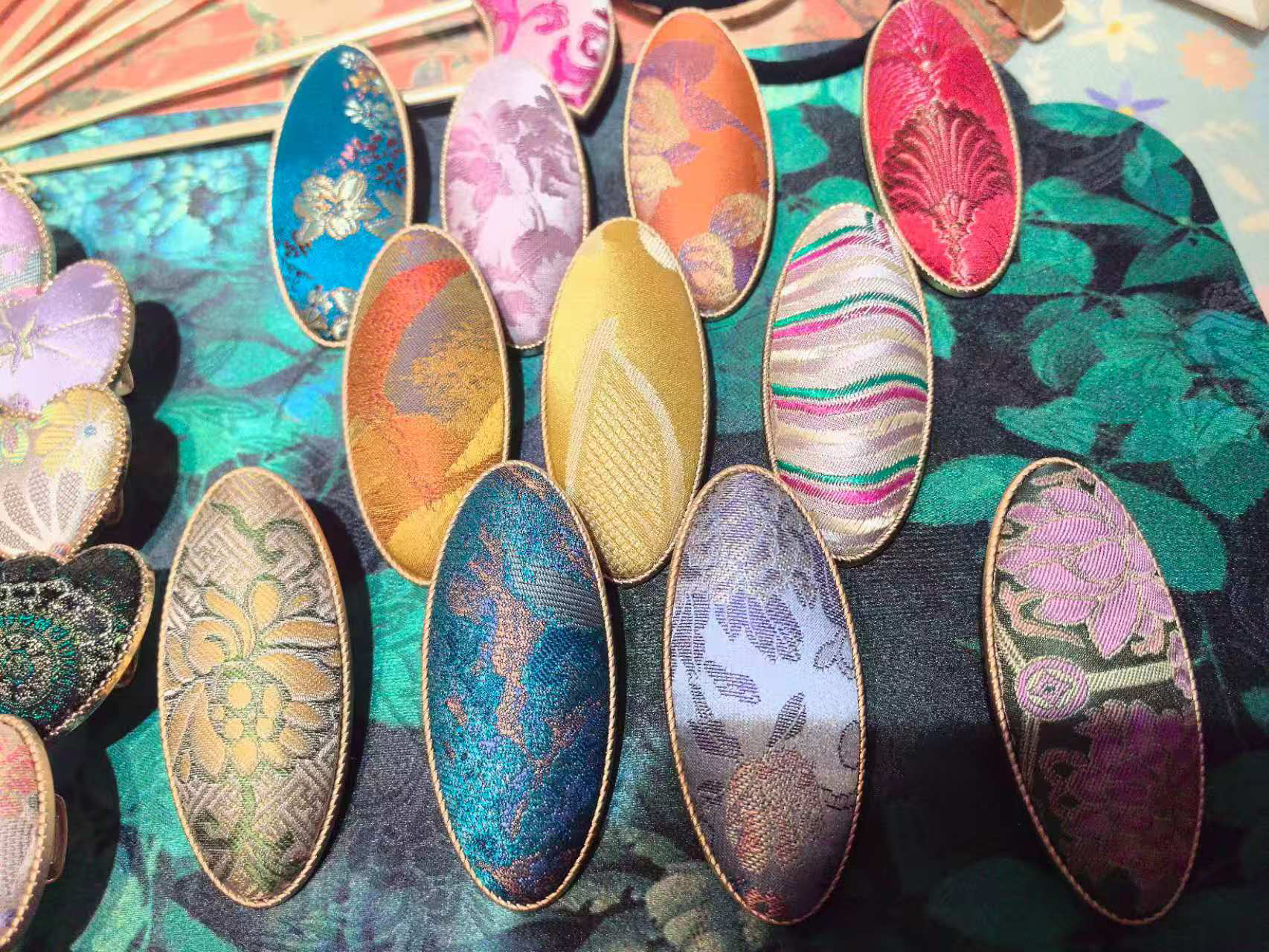 宋锦发卡非遗宋锦中式发卡