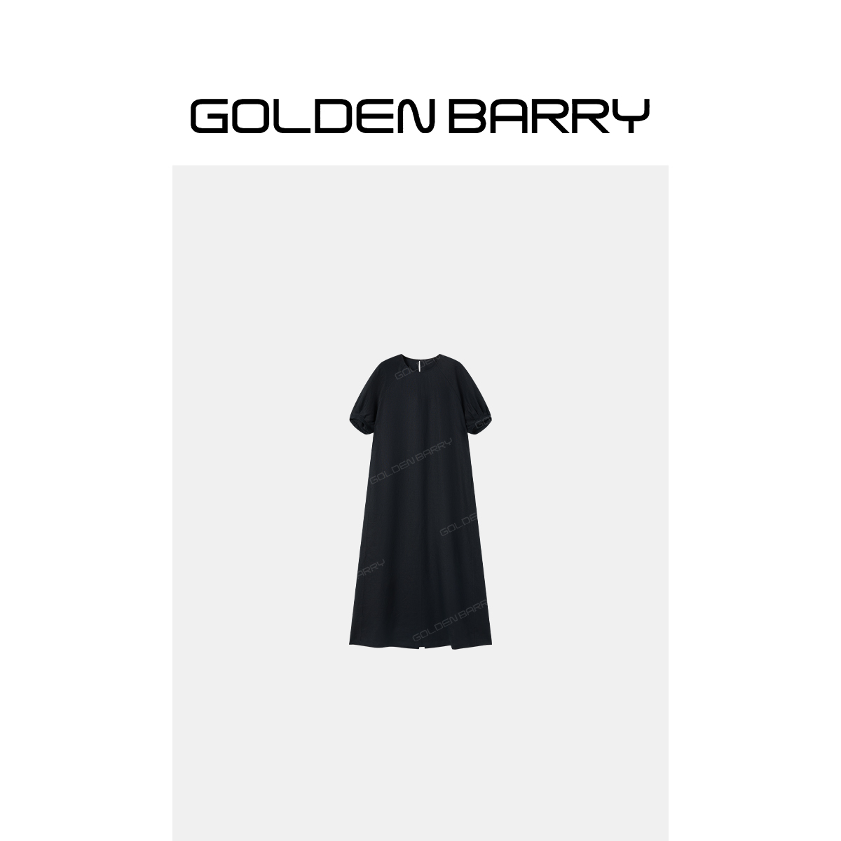 GOLDENBARRY｢简禾｣亚麻花苞袖连衣裙GB060913002