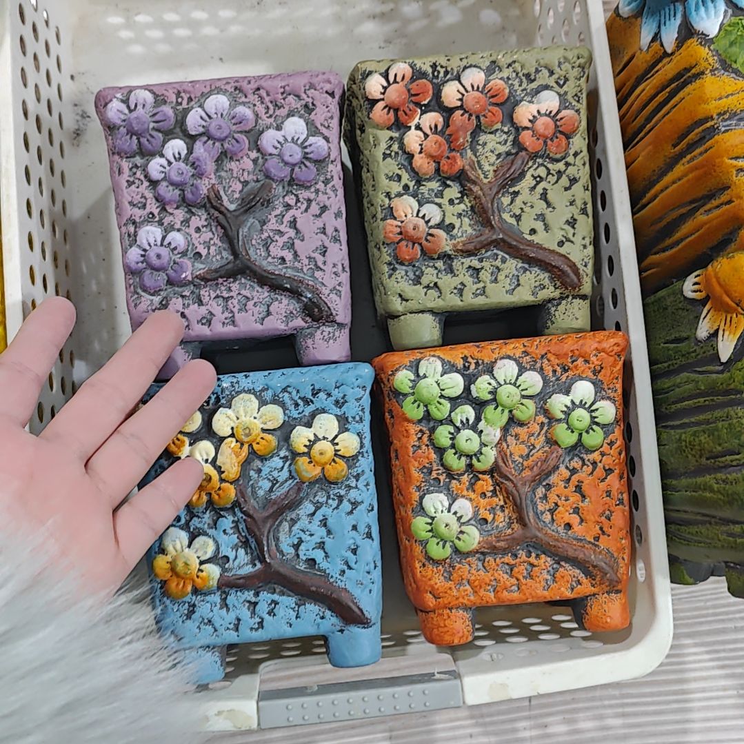 陶吸水透气的白陶花盆凑满12发货