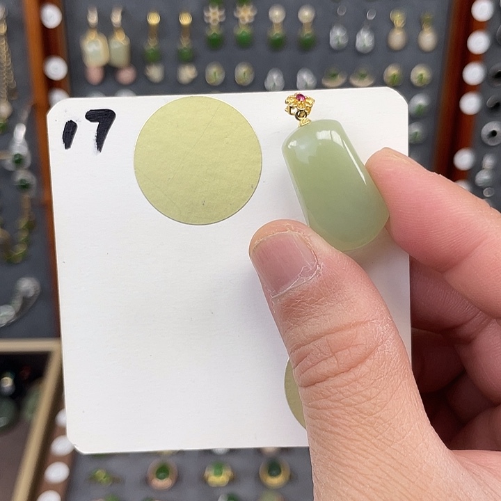 和田玉颈饰银S925镶嵌和田玉17