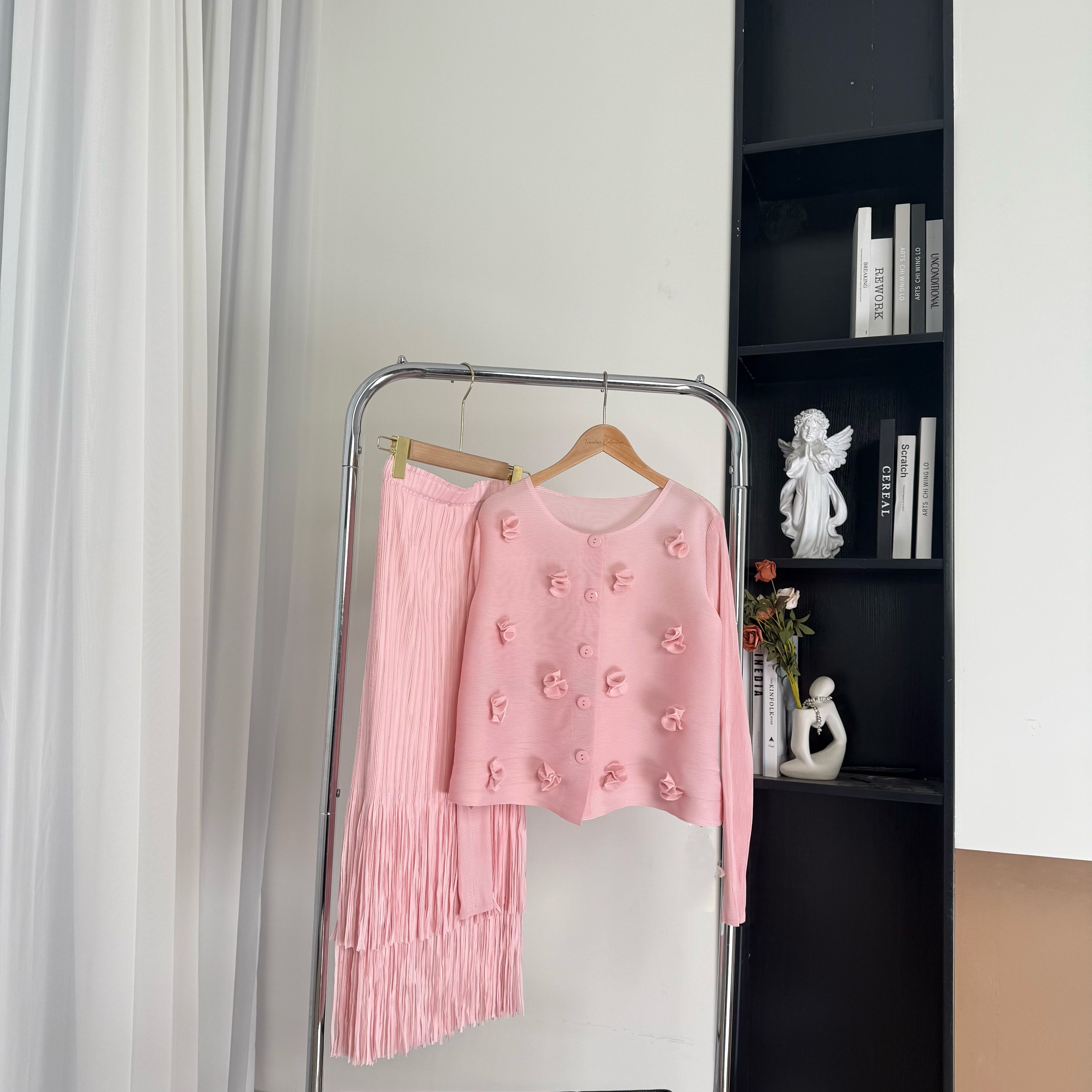 Design/25春季新款欧若风甜美轻熟休闲百搭上衣+半裙 12355 BCK