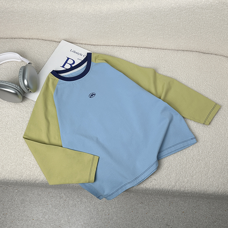 男童长袖T恤春秋款儿童新款插肩袖速干运动打底衫中大童春装2516