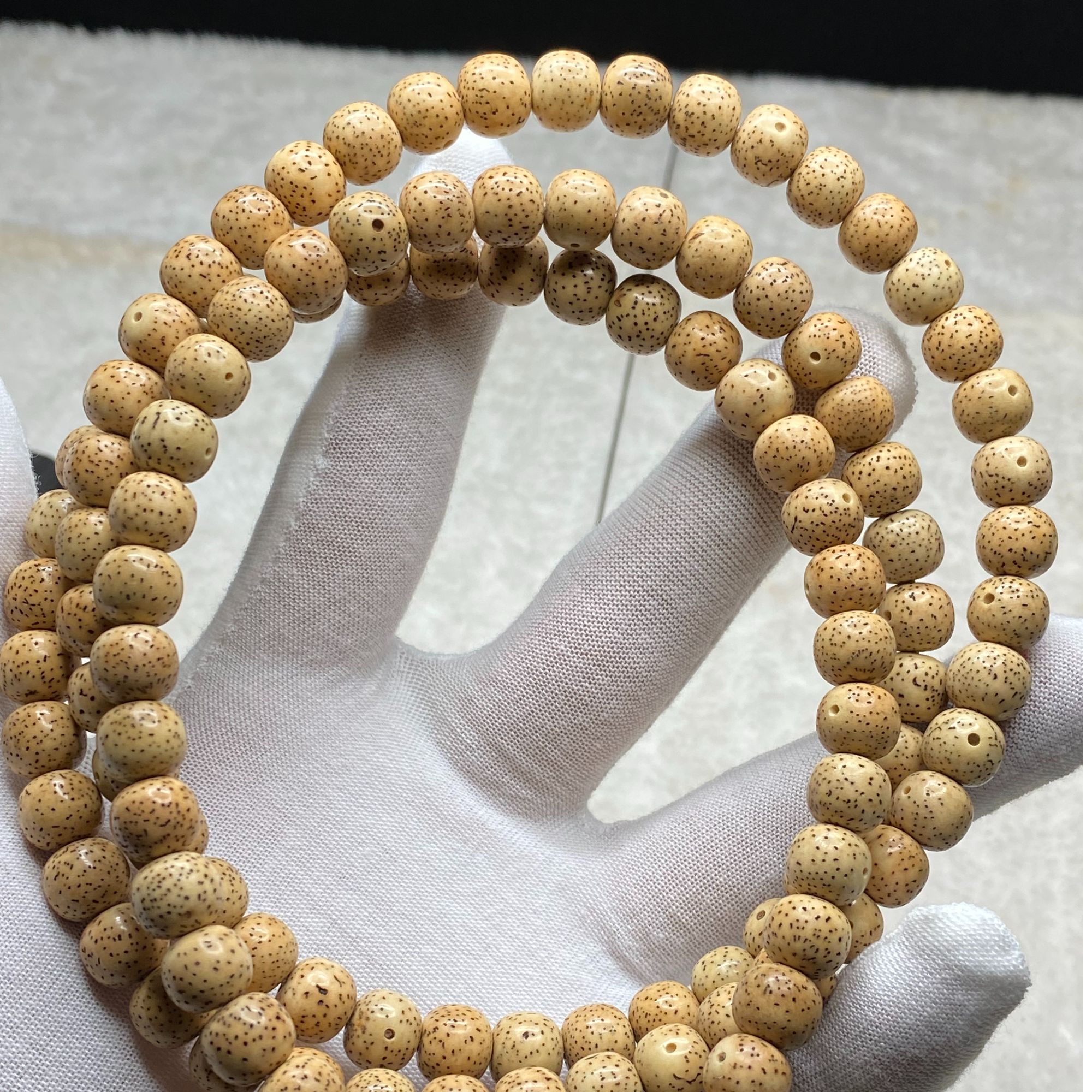 经典脱脂7年老星月菩提9X10正月桶珠C32