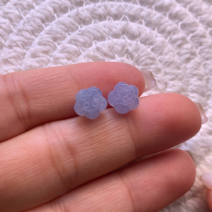翡翠散珠冰紫莲花珠一颗