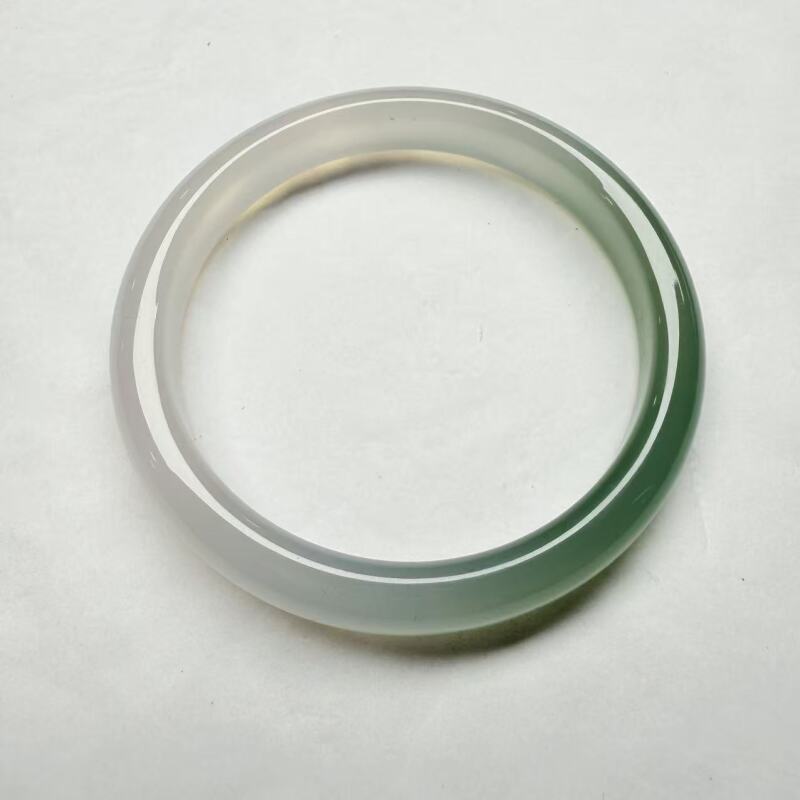 ZH59-天然  高端  大气   -时尚  玉髓 油青半山水手镯