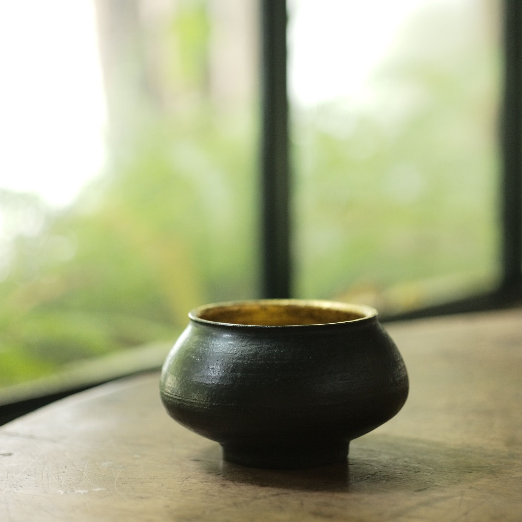 松风-圆碗建水（黑金）-茶器-茶海-茶道