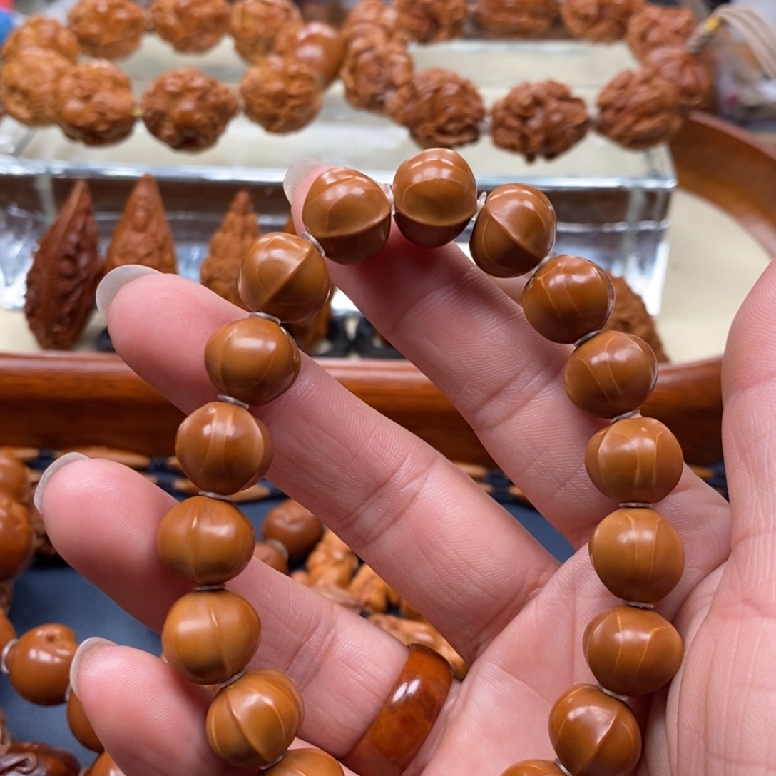 橄榄核手串/手链小子鲨鱼背