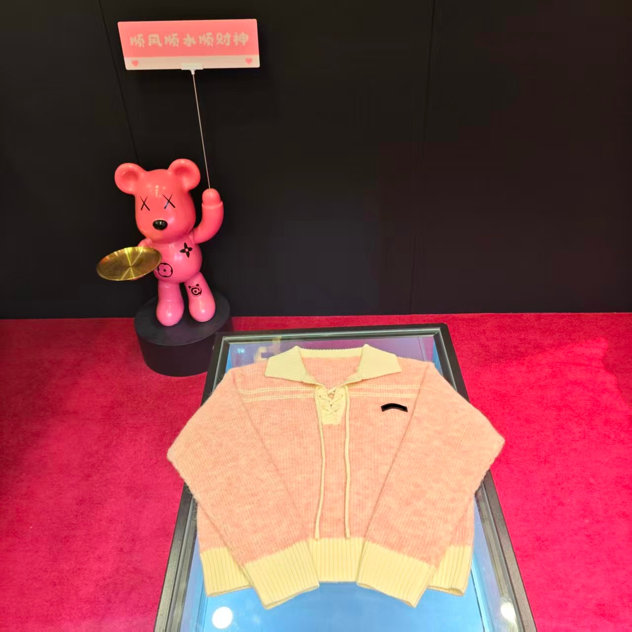 +135新款时尚设计师轻奢系带针织上衣秋冬