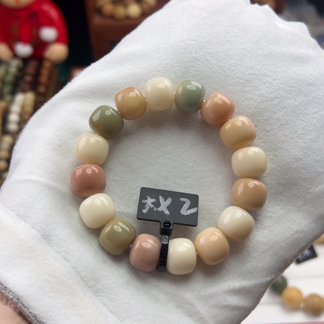 菩提根/象牙果手串卡14桶珠大瑕疵