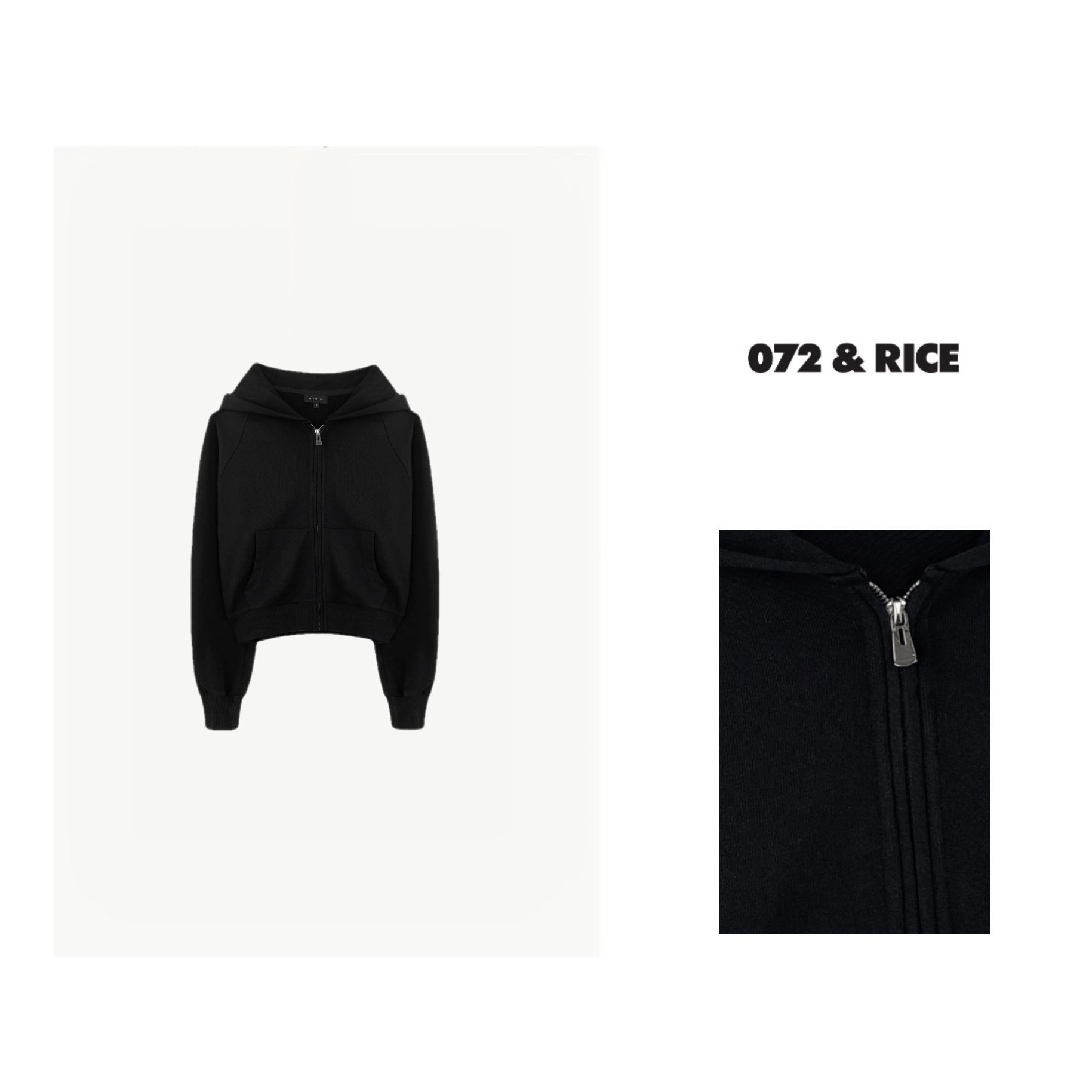 072 & RICE【烧仙草】早春休闲连帽拉链长袖外套 W0315-L FF1230