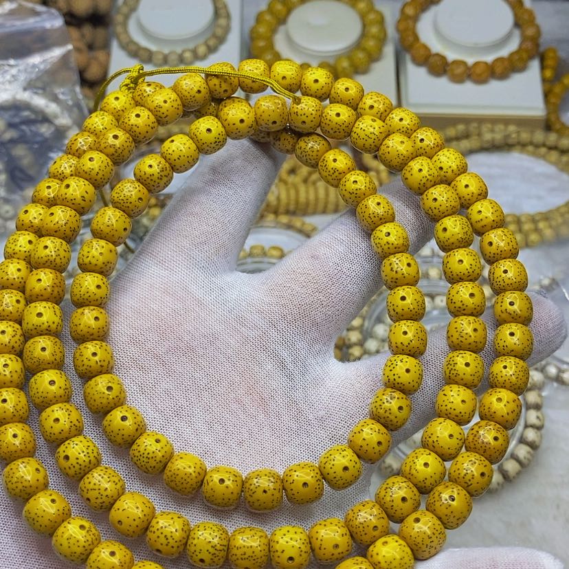 【闪购商品】星月菩提手串鸡油黄卡9.5+尺寸