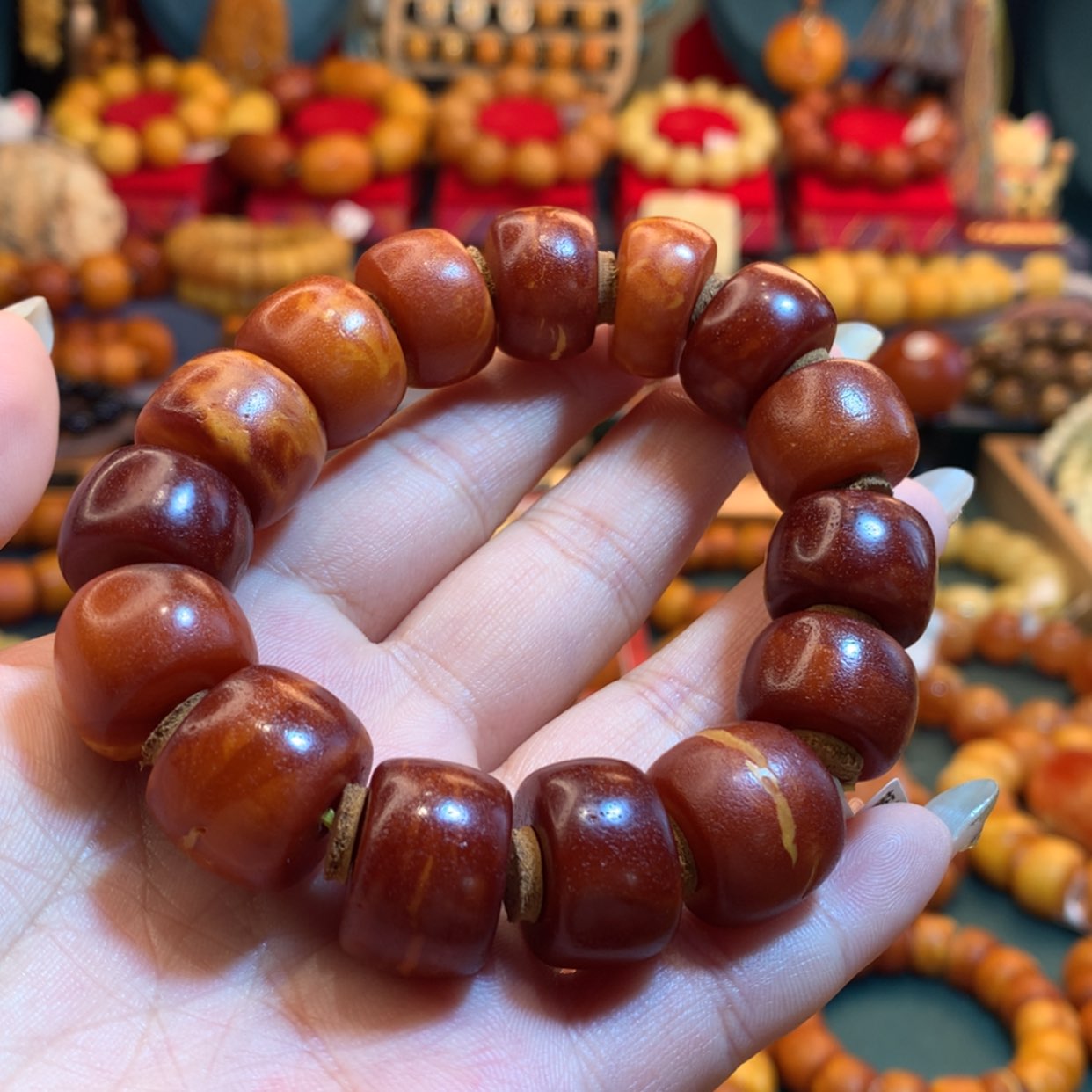 【闪购商品】蜜蜡手串未镶嵌浩**海蜜蜡手串