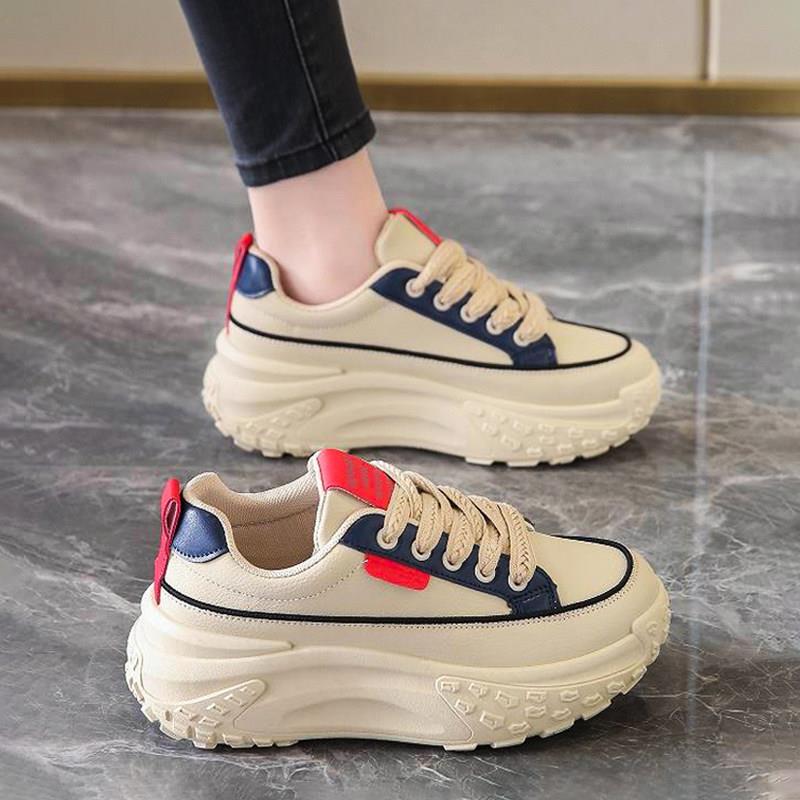 【万达撤柜】女鞋2025新款春秋轮胎底运动鞋配阔腿裤增高鞋子女轻便