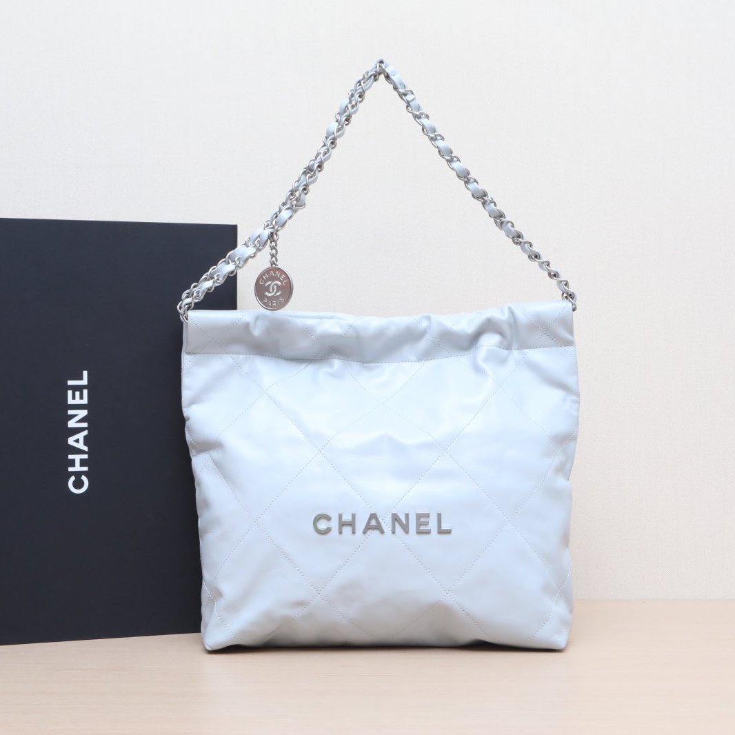 全新未使用 Chanel/香奈儿 【小花念念】22Bag 小号 灰色 芯片开 包