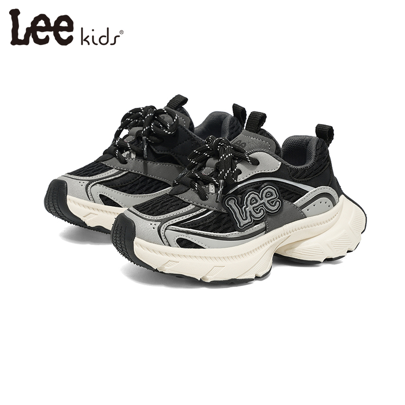Leekids童鞋儿童老爹鞋透气男女童轻便防滑运动鞋春秋时尚休闲鞋