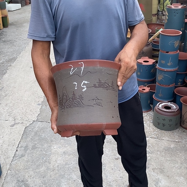 紫砂花盆紫砂花盆