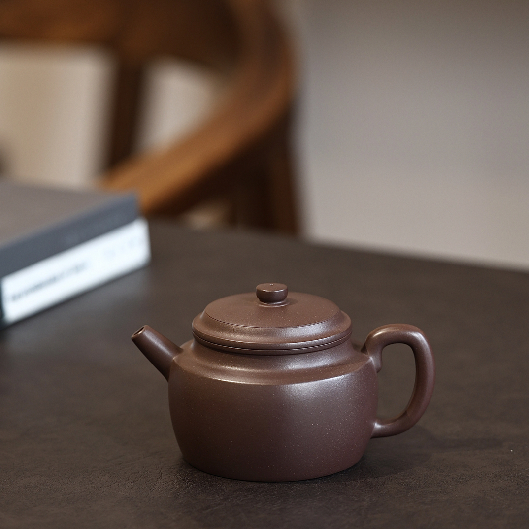 朱云舒最新作品紫泥勤礼德钟240cc全手工泡茶壶茶具家用纯手工
