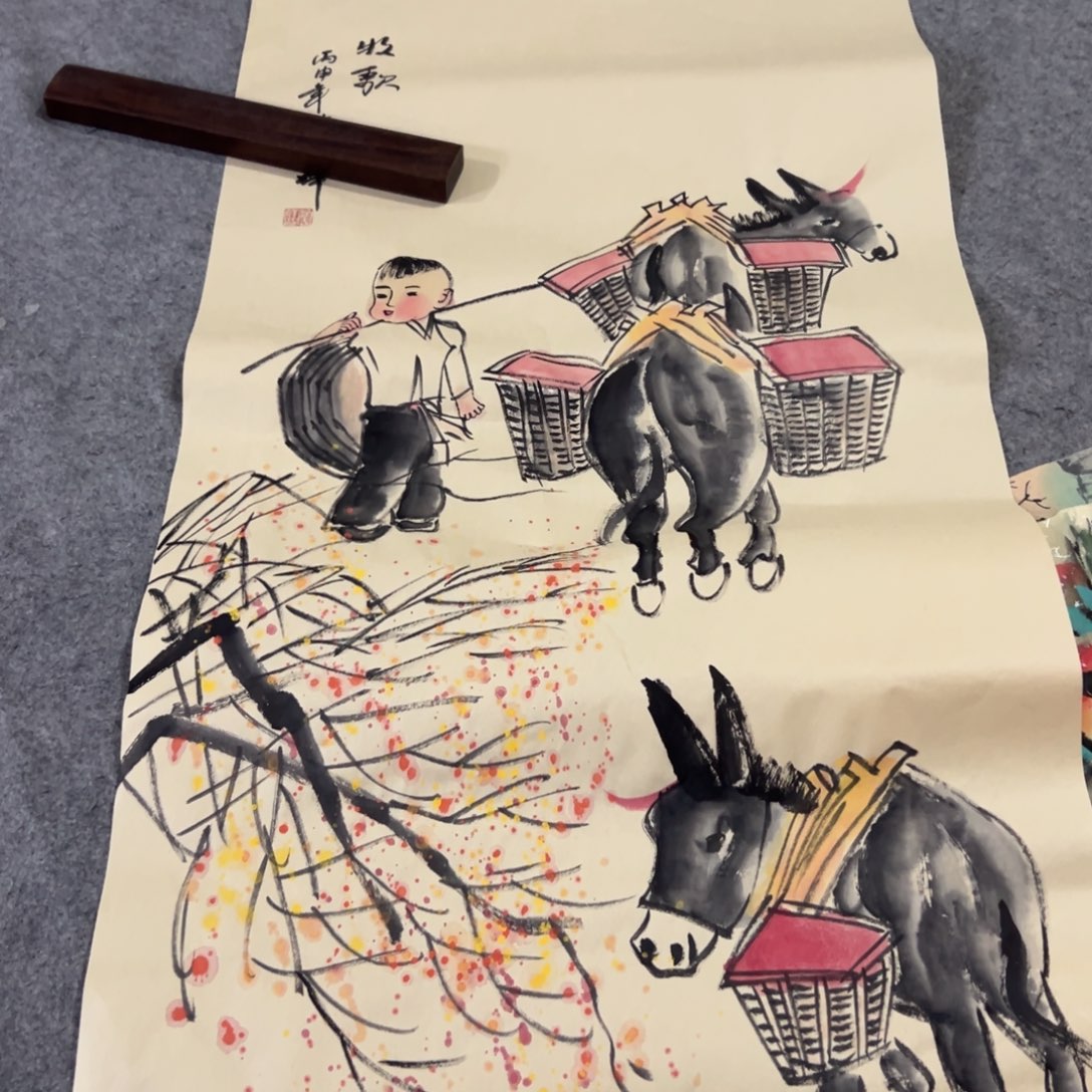 国画国画作品画心一张