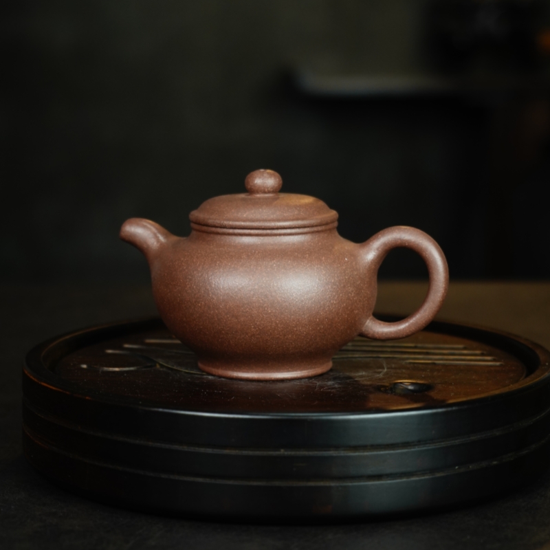 ZQ满砂[掇只280CC]原矿手工紫砂壶