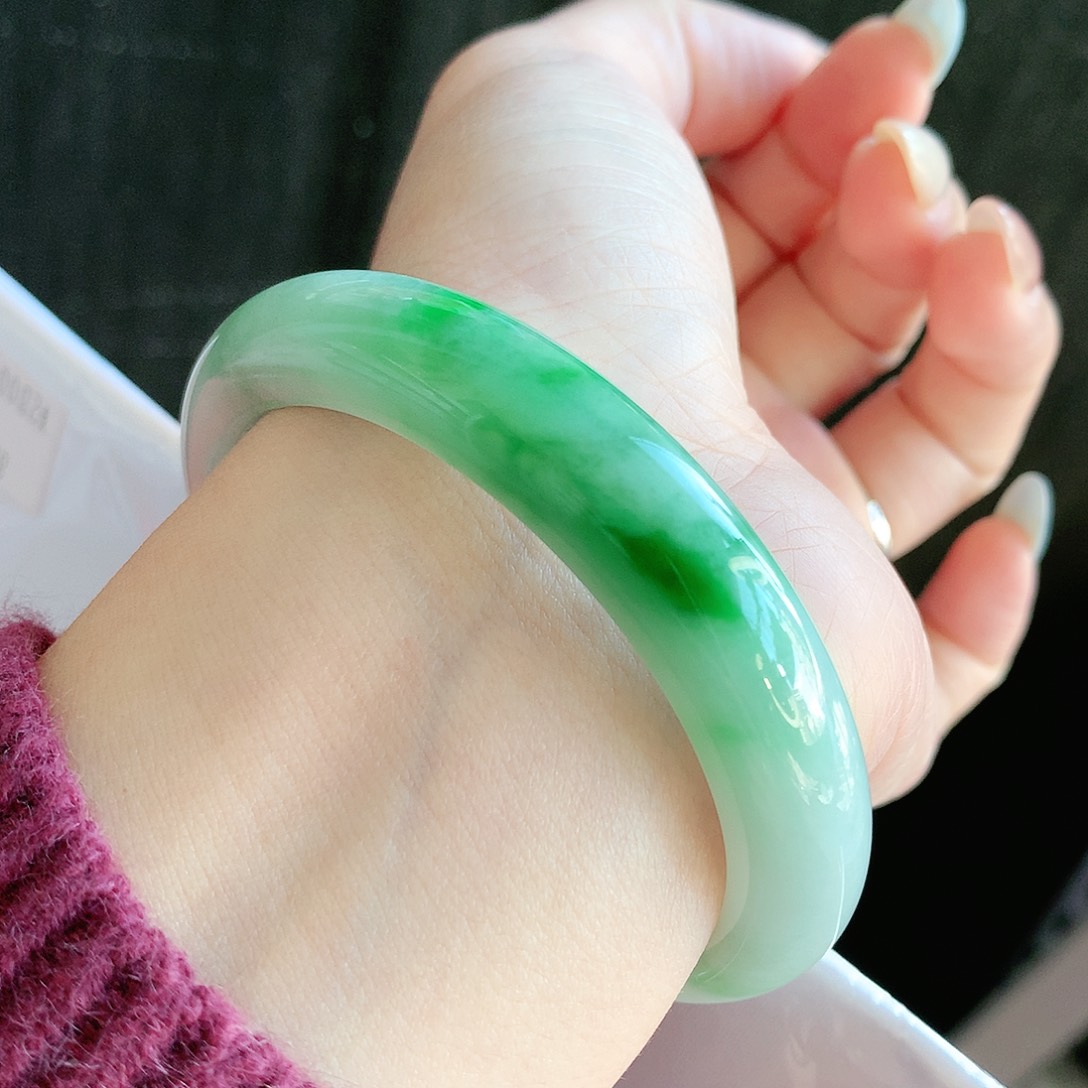 未镶嵌手镯翡翠57圈口882492