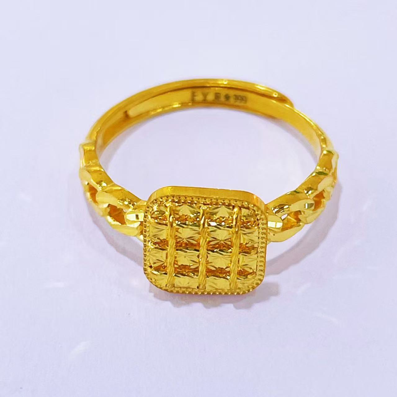 【富远黄金】足金5G方形戒指