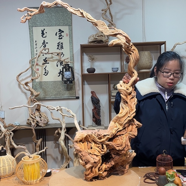 云***心木杜鹃根根艺摆件