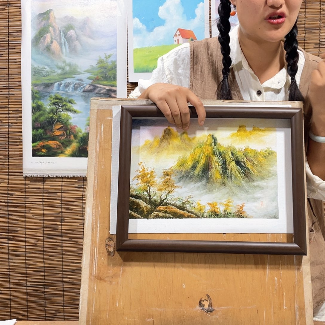 油画行路人画室作品