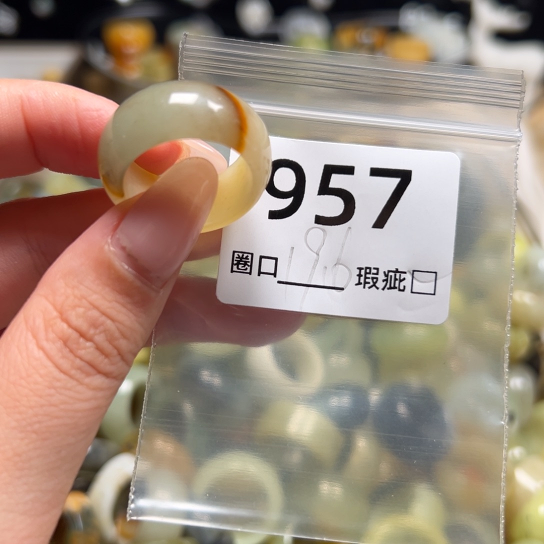 心***菊蛇纹石玉未镶嵌戒指