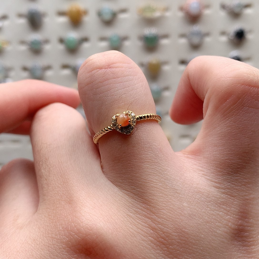 翡翠戒指银S925镶嵌0104