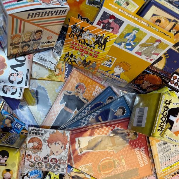 （水饺拆卡）排球少年国日同混合走立烫金方波点方立牌努努混池