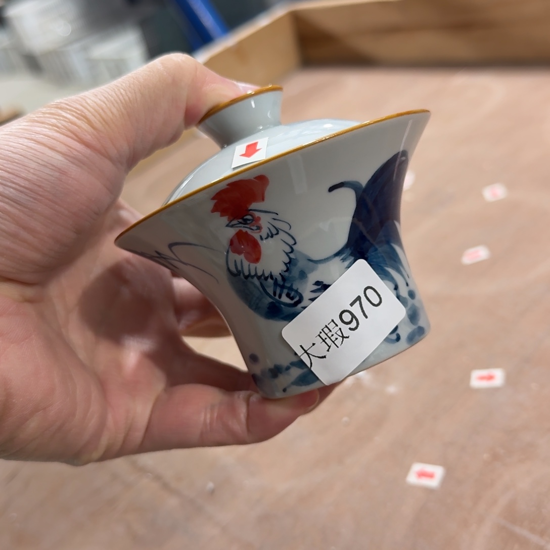 釉下彩纯手绘微瑕