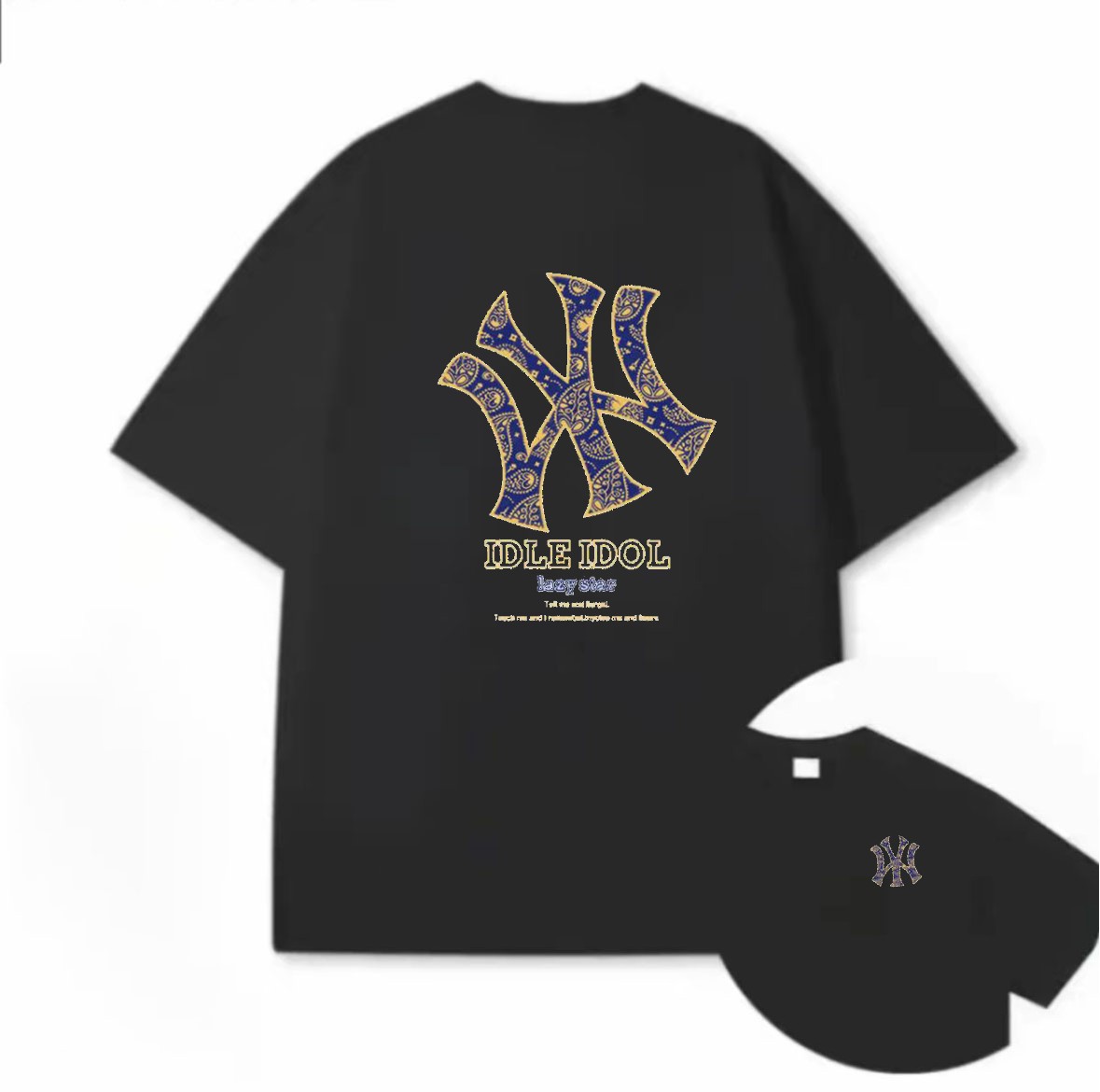 男女同款印花纯棉圆领短袖情侣简约百搭半袖T恤