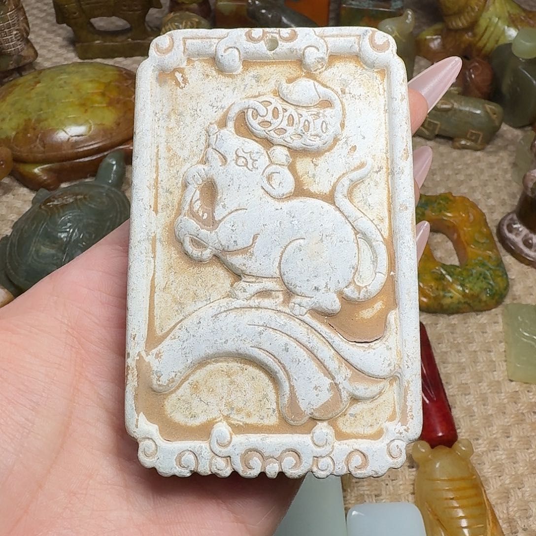 白玉菩提吊坠挂件