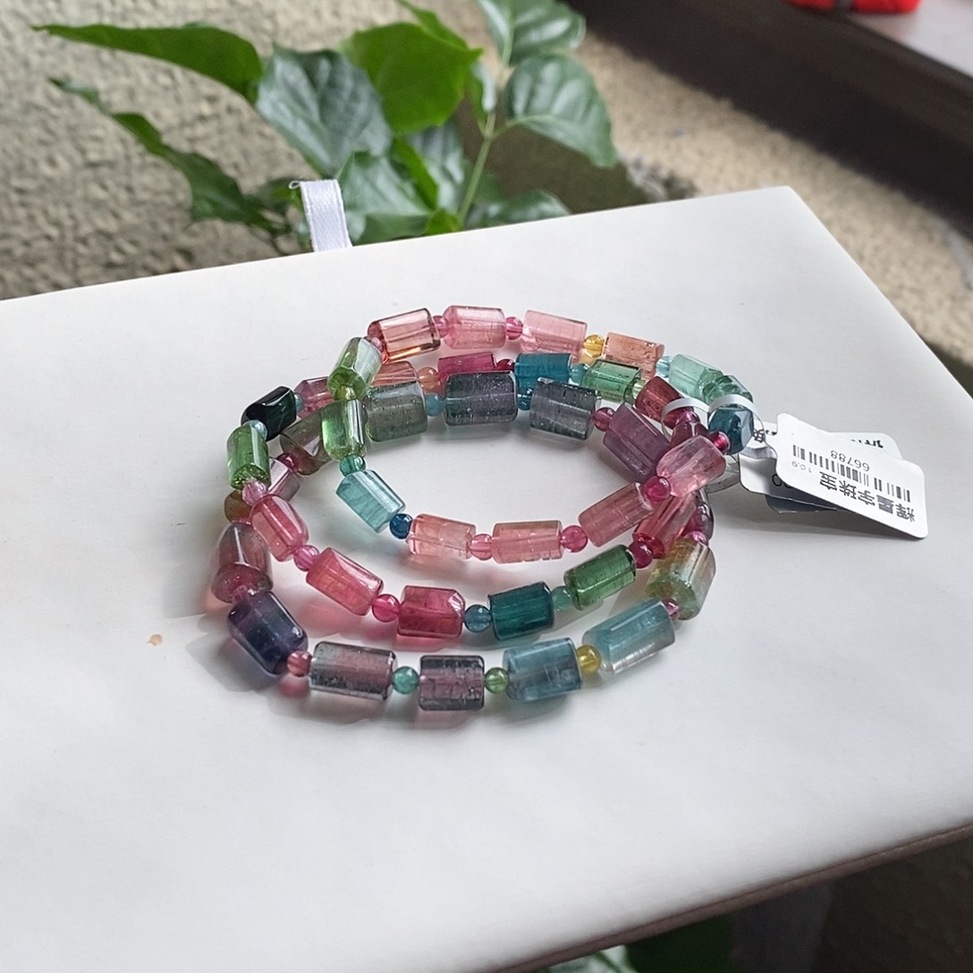 未镶嵌手链碧玺方糖