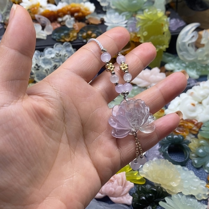 蛇纹石玉合金颈饰