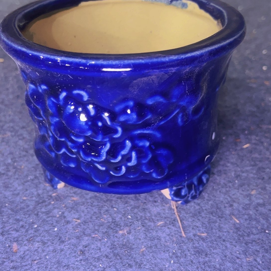 红陶正宗岭南石湾盆放漏瑕疵