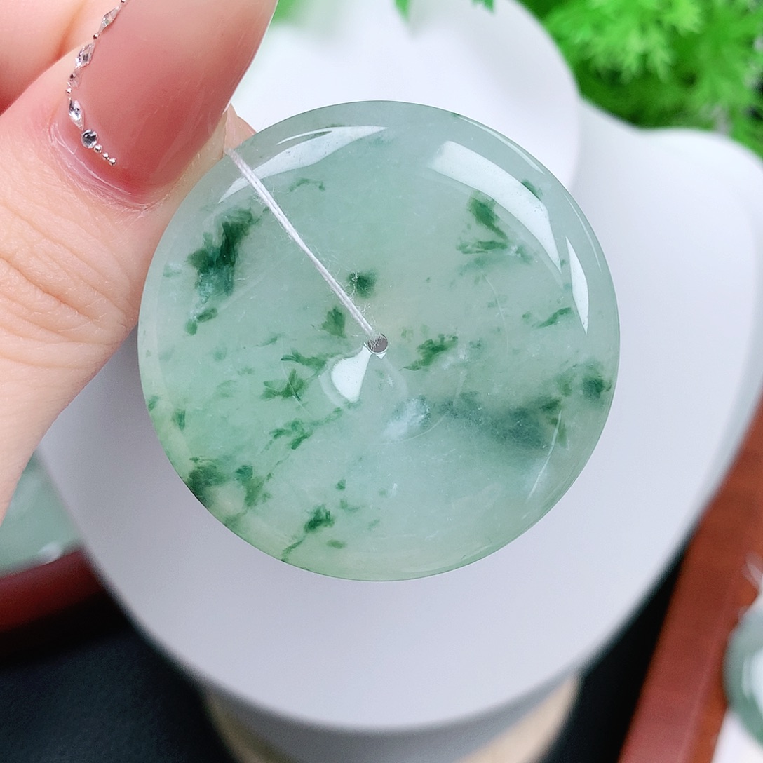 翡翠未镶嵌颈饰平安40.1-6.5