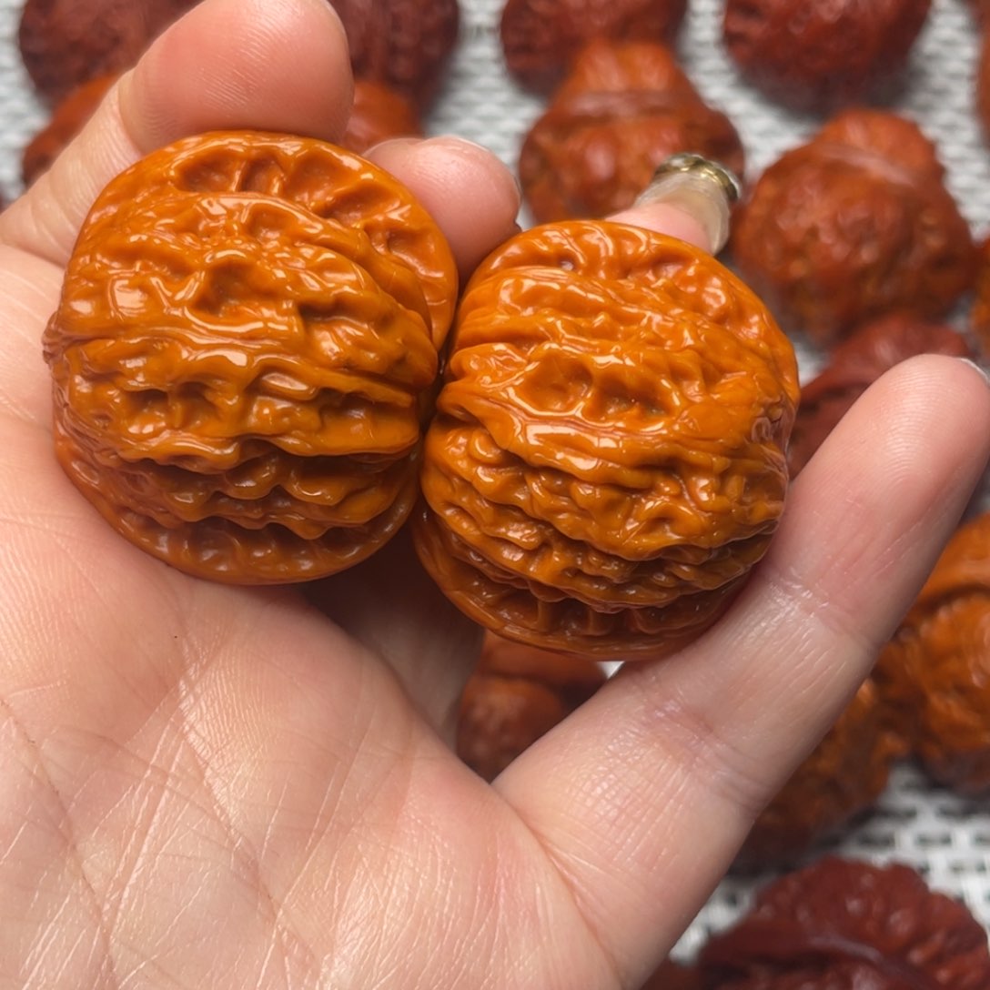 桃核吊坠文玩核桃 手把件 磨盘 37