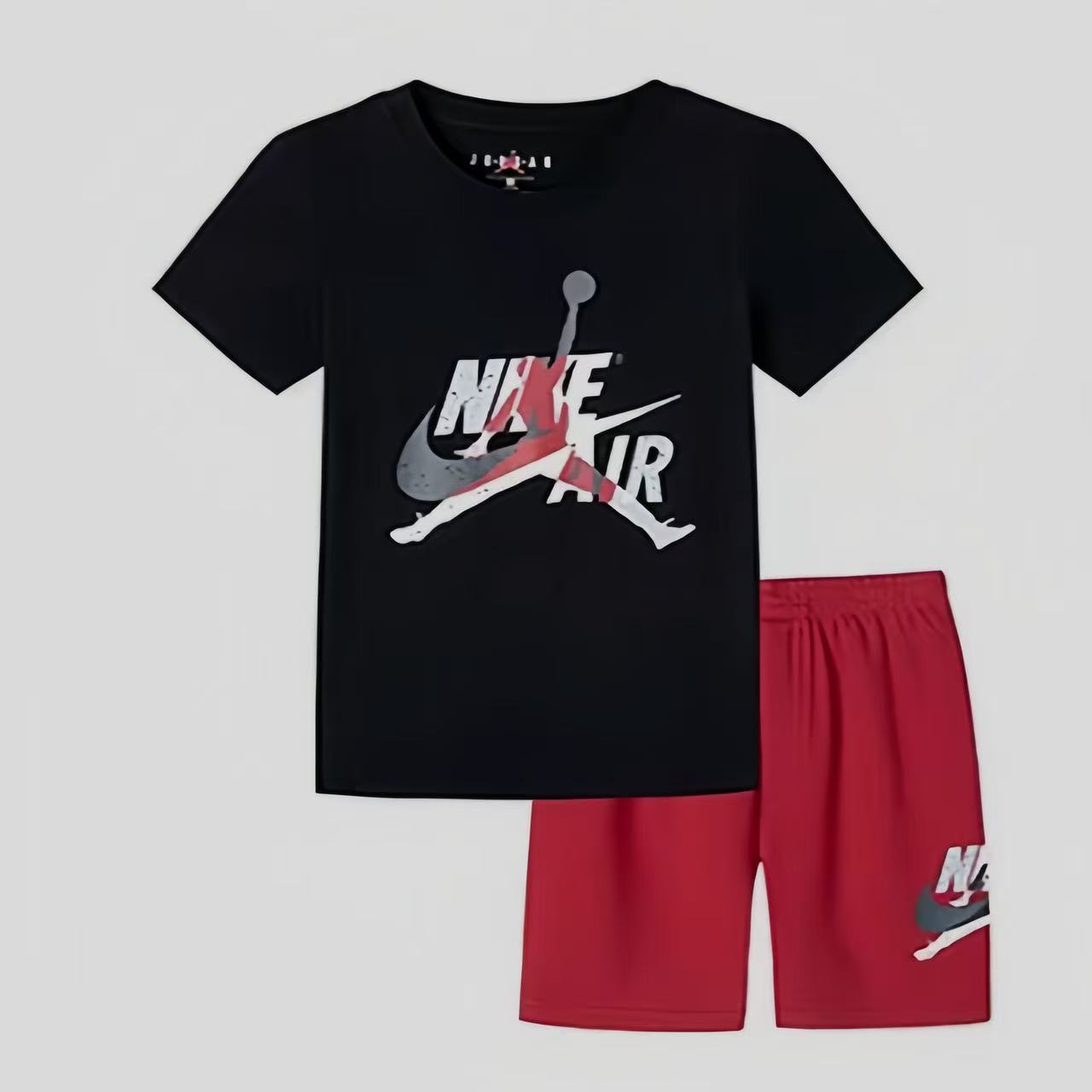 NIKE/耐克字母短袖运动套装 男小童 CV3818-687/CV4159-687